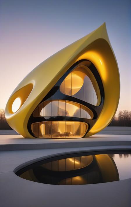 11430-4004410361-Yellow Diamond style building made of Fiberglass,epic,rococo architeeture,by Zaha Hadid,Mobius,volumetric lights,sunset time,.png